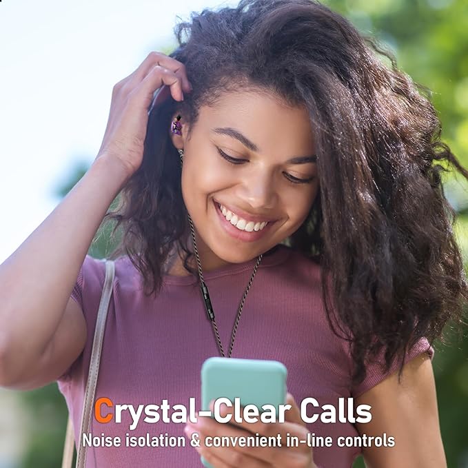 Vibes 202MC USB-C Wired Earbuds - HiFi in Ear Monitor Headphones - Noise Isolating Ear Buds w/ Mic - Clear Sound, Deep Bass & Comfort-Fit Earphones - MMCX to USBC, Silver Plated Cord, Carrying Case