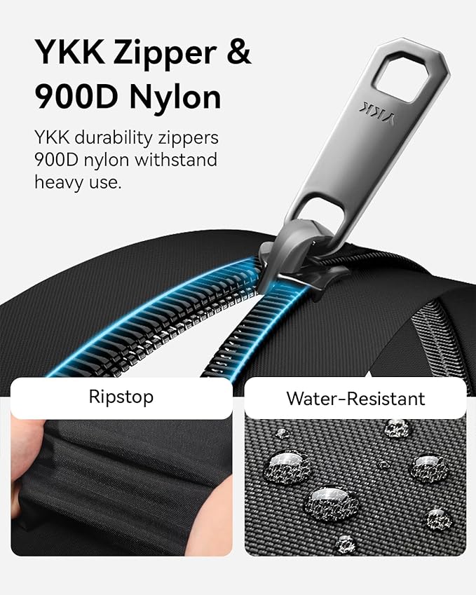 CROSSGEAR Travel Laptop Backpack Commuter Backpack Classic Backpack Water Resistant with USB Charging Hole Computer Bag Daypack for Men Women Work Daily Life,Black