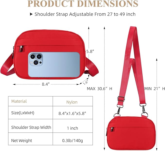 MAXTOP Small Crossbody Bags for Women Belt Bag Fanny Pack with Adjustable Strap