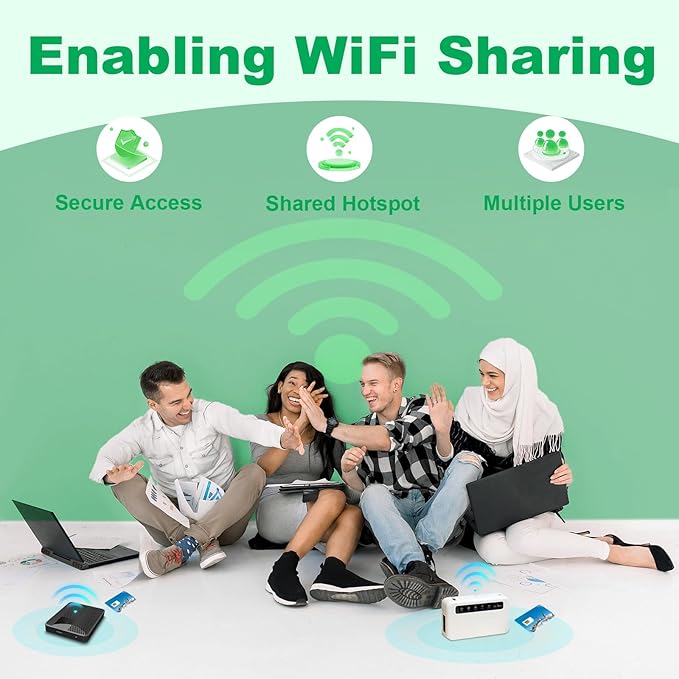 EIOTCLUB 4 Pack International Data SIM Card, Travel SIM Card for 200+ Countries, 1GB/30Day Prepaid Data SIM, 5G LTE Cellular for Phone Tablet Router WiFi Hotspots, No Roaming Charges