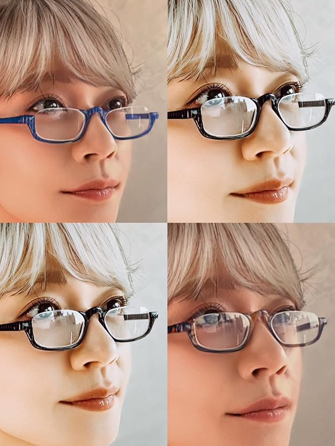 EZ Women Reading Glasses Men Blue Light Block Anti Eyestrain Slim Computer Reader Tube Small Glass Thin Compact