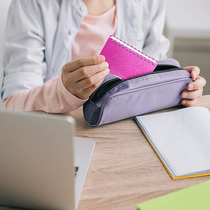 Zonon 2 Pcs Mini Password Book with Alphabetical Tabs Metal Password Keeper Book Portable Organizer Elegant Mandala Pattern Notebook with Pen, Spiral Bound for Information(Blue, Rose Red)