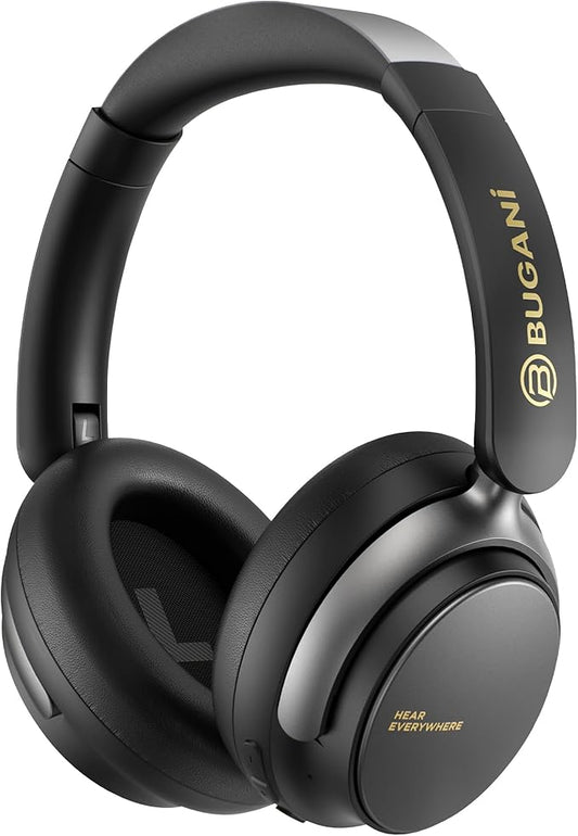 Hybrid Active Noise Cancelling Headphones: Wireless Over Ear Bluetooth 6.0 Headphones, 120H Playtime Lightweight Bluetooth Headset with Mic, Hi-Fi Deep Bass, Foldable for Travel, Work, Home Office