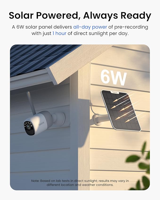 REOLINK Altas 2K Solar Camera Outdoor Wireless, Pre-Record Cameras for Home Security, 540 Days Battery Life, F1.0 ColorX Night Vision, Wi-Fi 6, AI Detection, Home Hub Compatible, No Subscription