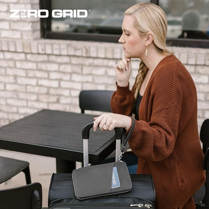 Leather Passport Holder for Family - RFID Blocking Travel Wallet for 6 Passports, Cards, Cash & More - Genuine Top Grain Leather Document Organizer with Wrist Strap, Key Ring & YKK Zipper - Midnight