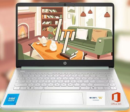 HP Ultrabook, Intel CPU, 8GB RAM, 1.6TB Storage (128GB OnBoard w/ 512GB Portable Drive + 1TB OneDrive), Up to 12 Hours Battery Life, Windows 11 Pro, Willow Green, w/WOWPC 3-in-1 Bundle