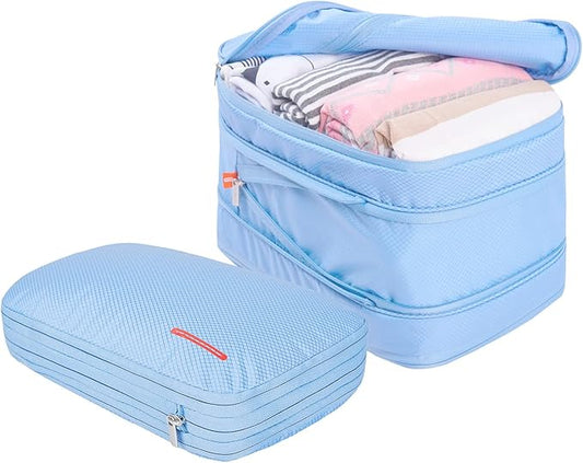 Bee Nesting Waterproof Compression Packing Cubes,Travel Packing organizers for Carry on Luggage,Backpacking, Suitcases