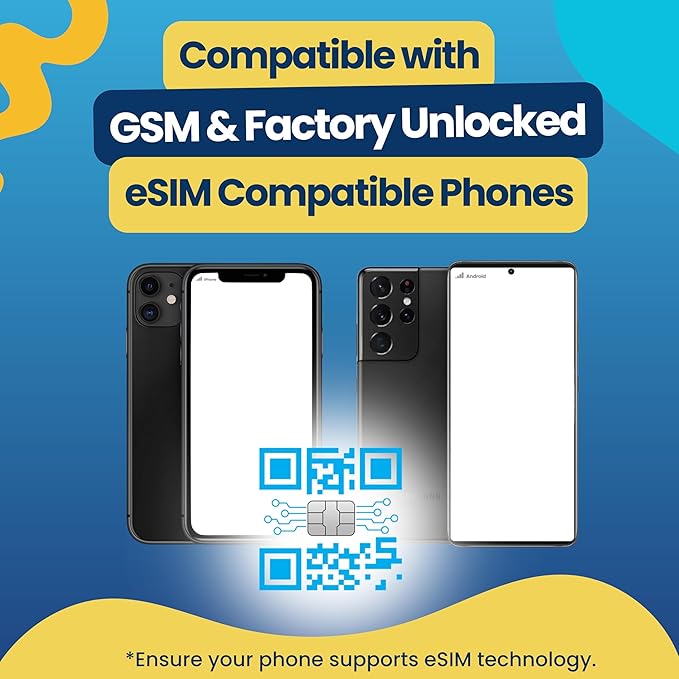 H2O Wireless 120-Day USA eSIM, Prepaid eSIM Card with 10GB High-Speed 4G LTE/5G Data & 5GB Mobile Hotspot, Unlimited Data, Talk & Text to 70+ Countries, US Mobile SIM Card for Cell Phones