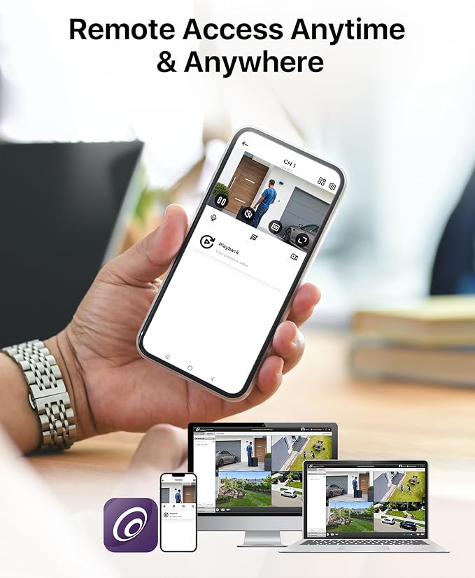 Security Camera System, 1080p H.265+ DVR with 1TB HDD, AI Human Vehicle Detection Wired Surveillance Camera, Home Security System for Indoor Outdoor, IP66 Video Surveillance Camera APP Remote