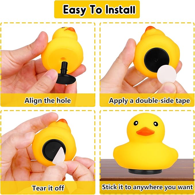 12 Packs Rubber Duck Holder Jeep Duck Mount Plastic Ducking Plug Holder for Jeep Dash for Display Jeep Ducking Presents-Black(Excluding Rubber Duck)