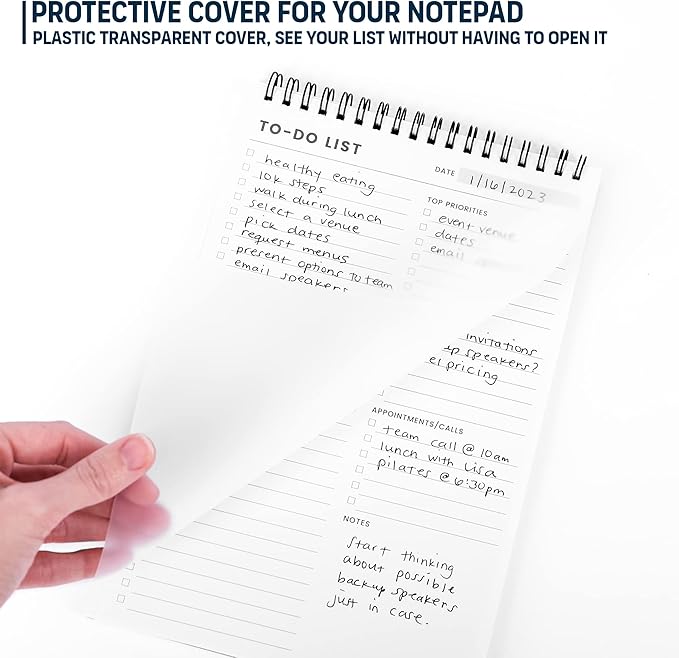 Of a Happy Kind To Do List Notepad: With Multiple Functional Sections - 6.5 x 9.8 60 Sheets - Spiral Daily Planner Notebook - Task CheckList Organizer Agenda Pad for Work - Note and Todo Organization