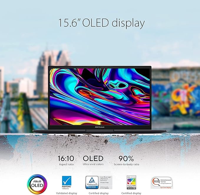 ASUS Vivobook S 15 2023 Laptop 15.6" FHD OLED 14-Core 12th Intel Core i7-12700H 40GB DDR4 2TB SSD Iris Xe Graphics Thunderbolt 4 Wi-Fi 6E Backlit Keyboard Fingerprint Windows 11 Home w/ONT 32GB USB