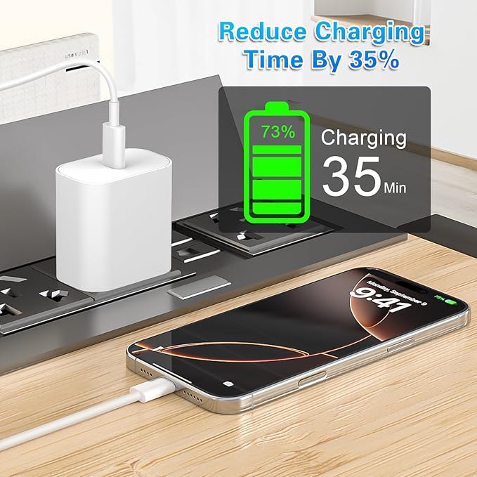 Fast iPhone 17 16 15 Charger Type C Charger Fast Charging Block,3Pack 20W Quick USB C Phone Chargers 6FT USB C Charging Cord for iPhone 17/17 Pro/17 ProMax/17 Air/16 Pro/16 ProMax/16e/15 ProMax/15Plus