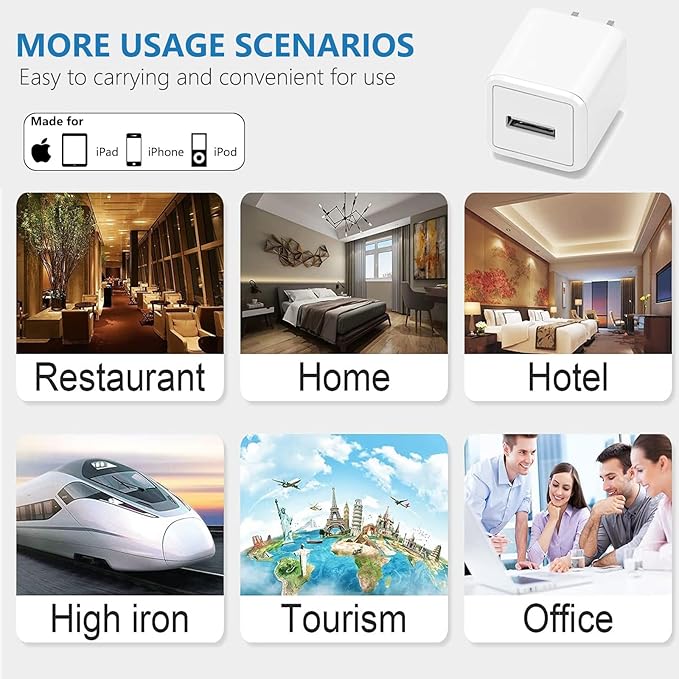 iPhone Charger, 3Pack [MFi Certified] Lightning Cable Quick Fast Charging Cords and 3Pack USB Wall Charger Travel Plug Block Adapter Compatible with iPhone 14/13/12/11 Pro Max/Xs/XR/X/8 Plus and More