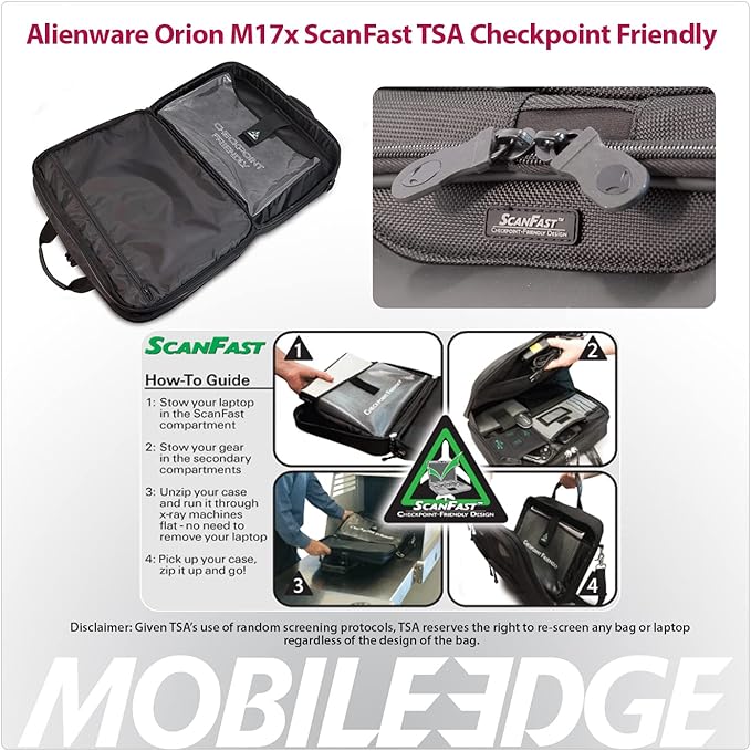 Mobile Edge Orion 2.0 Messenger Bag, Specifically Designed for Alienware Gaming Laptops 17" - Checkpoint Friendly, ME-AWMC2.0