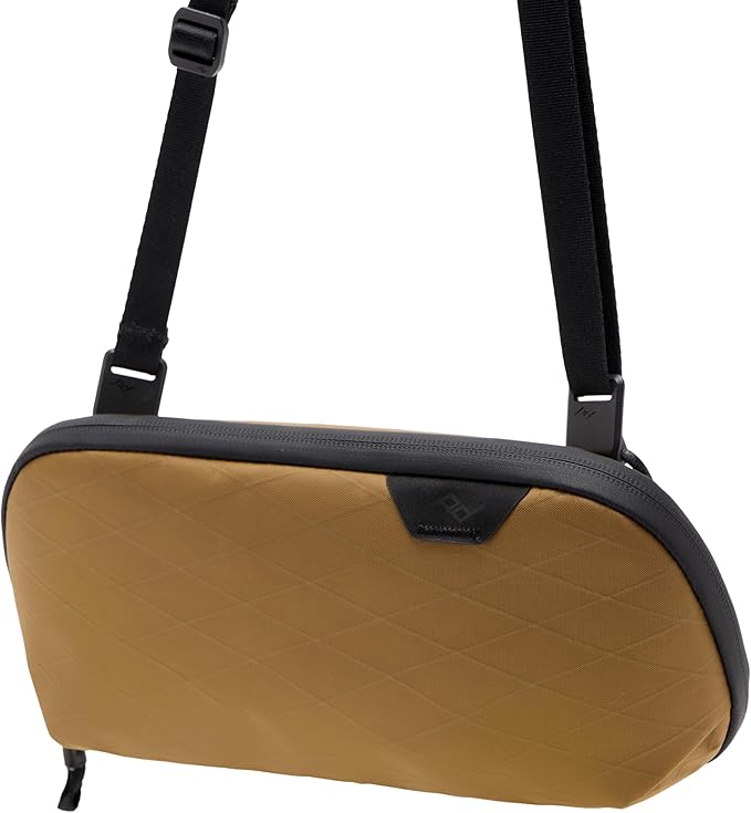 Peak Design Small Tech Pouch, Coyote, Electronics Organizer for Travel or Everyday Carry, Origami-Style Storage, Cable Pass-Through, Weatherproof, Gear Carry Bag for Men and Women