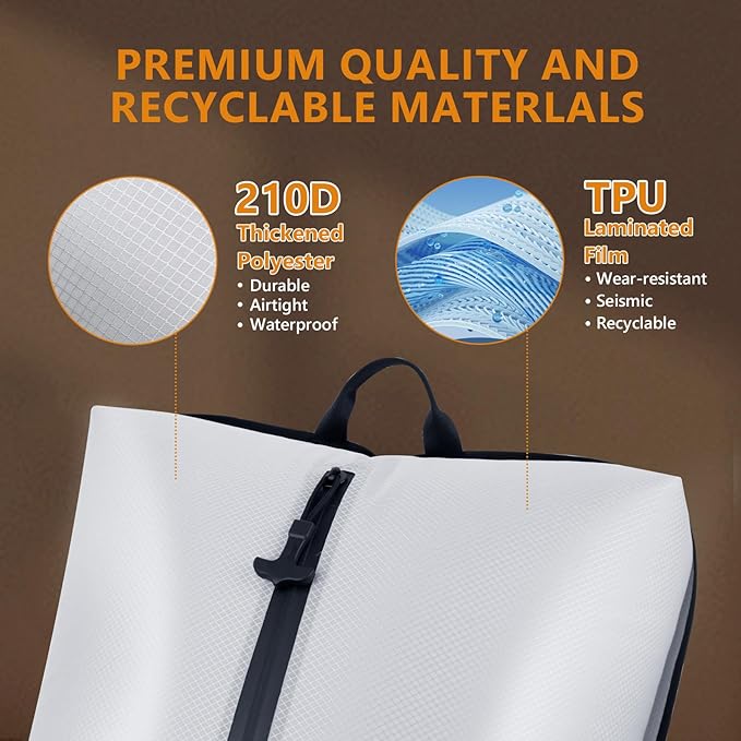 Dobaly 33L Professional Vacuum Bags for Travel with 55W Super Power Electric Pump, IP67 Reusable Vacuum Seal Bags for Clothing for Suitcases and Backpack Space Saver Bags for Travel (2PC+Pump)