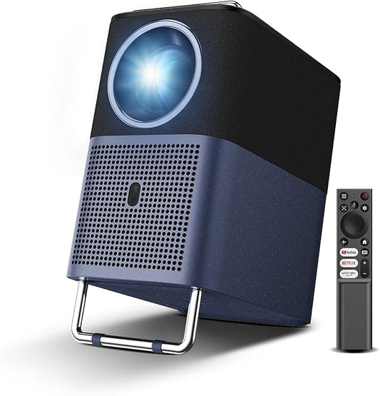 TCL A1s GTV Projector, 600 ISO Lumens, 1080P Upgraded Portable Projector, Netflix Officially Licensed, WIFI and Bluetooth, 30,000-Hour Life, Auto Focus, 2*8W Dolby Digital Audio, Up to 150'' Screen