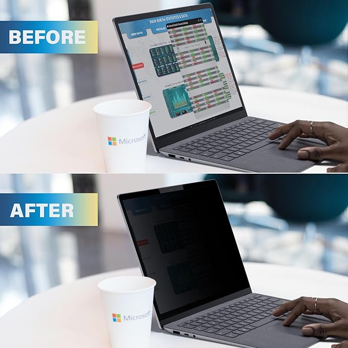 SenseAGE Magnetic Privacy Screen Protector for Surface Laptop 13.5 inch (6/5/4/3/2/1), Easy On/Off Privacy Filter, Anti Blue Light Glare, Notebook Privacy Screen Filter, Compatible with Surface Laptop 13.5"