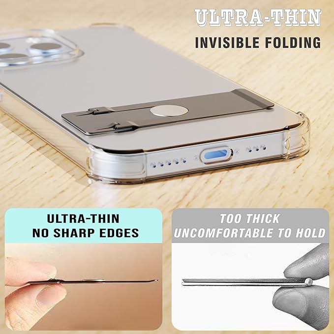 (2025 Upgrade) Ultra-Thin, Fully rotatable Metal Mobile Phone Holder, Portable, Stable, Comfortable and Seamless Grip. Compatible with iPhone 17/16/15 Pro Max, Android Smartphone Accessories (1)