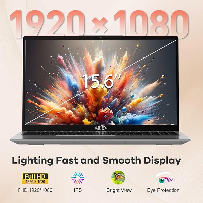 NIMO 15.6" IPS FHD-Gaming-Laptop, AMD Ryzen 5 6600H 6-Cores 660M GPU 32GB DDR5 RAM 1TB SSD(Beat i7-1165G7, Up to 4.5GHz) Computer with 100W GaN Type C Fingerprint Backlit Keyboard Win 11