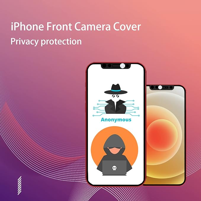 Phone Front Camera Cover,Webcam Cover Compatible for iPhone X/XR/XS/XS Max, iPhone 11/11 Pro/11 Pro Max,iPhone 12/12 Mini /12Pro /12Pro Max,Protect Privacy and Security,Not Affect Face ID