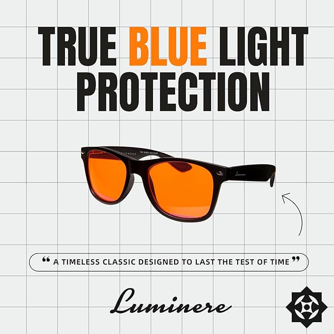 Luminere Blue Light Blocking Glasses – Anti Blue Light - Men & Women, Eye Strain Relief, Sleep & Gaming Glasses for Computer