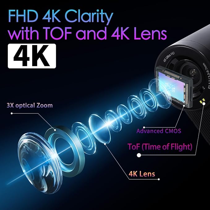 AVKANS Go Wireless Live Streaming 4K Camera, WiFi NDI Sport Action Camera with 9X Zoom, Video Recording Camera for Sporting Events/Baseball/Basketball/Softball...