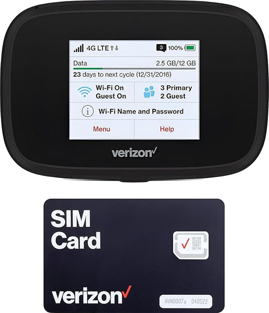 Verizon Wireless Jetpack Inseego MiFi 7730L | Mobile Hotspot for Travel | 4G Mobile Portable WiFi | Unlocked Globally | Speed up to 450 Mbps | Usage Up to 8 Hours | EVDO-LINK Bundle - Verizon Sim Card