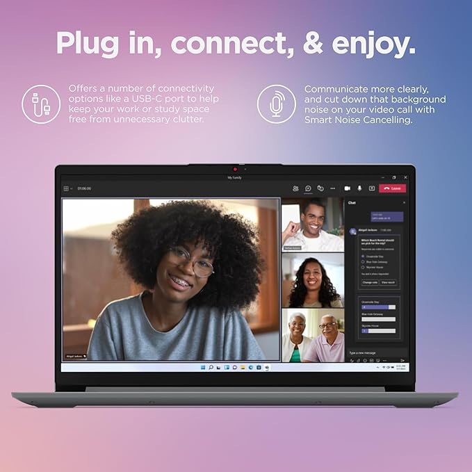 Lenovo Laptop Computers for Home Business Student Study, 15.6" FHD, Intel Processor, 32GB DDR4 RAM, 1TB PCIe SSD, WiFi 6, Bluetooth 5.2, Type-C, Webcam, Numeric Keypad, Cloud Grey, Windows 11 Pro