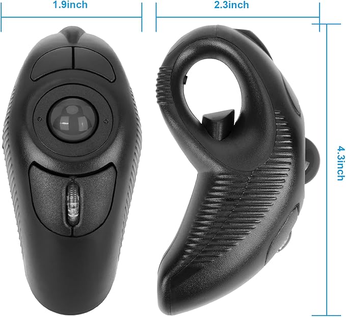 welspo Wireless USB Handheld Finger Trackball(Black) Mouse with Laser Pointer