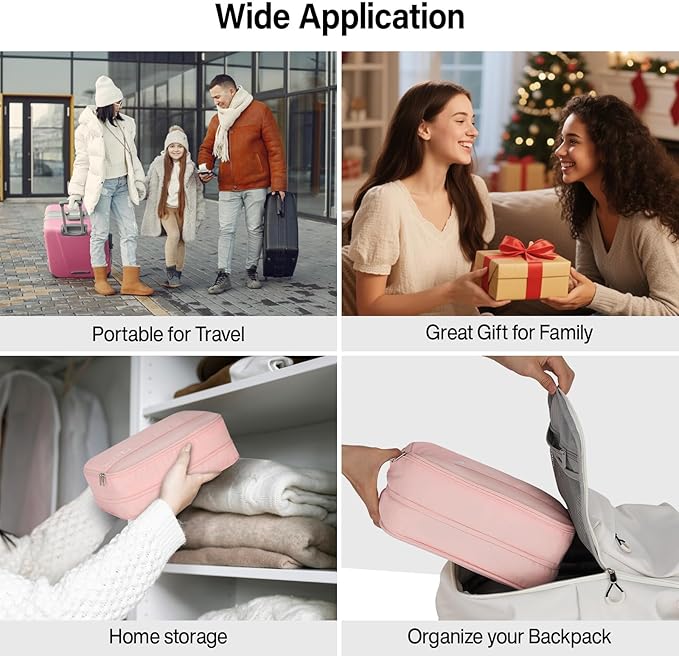 Compression Packing Cubes (Pack of 7), Expandable Luggage Organizer Bags, Hanke Packing Cubes for Travel, Double Zipper Durable Travel Packing Organizers for Suitcase Backpack and Carry-On