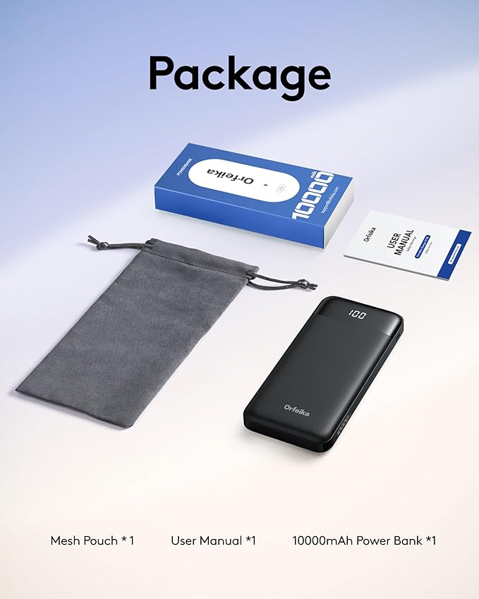 Portable Phone Charger, 10000mAh Portable Charger Power Bank with Built-in Cables, Travel Essential Battery Pack Compatible with iPhone, Samsung, Google, iPads, Tablets, etc