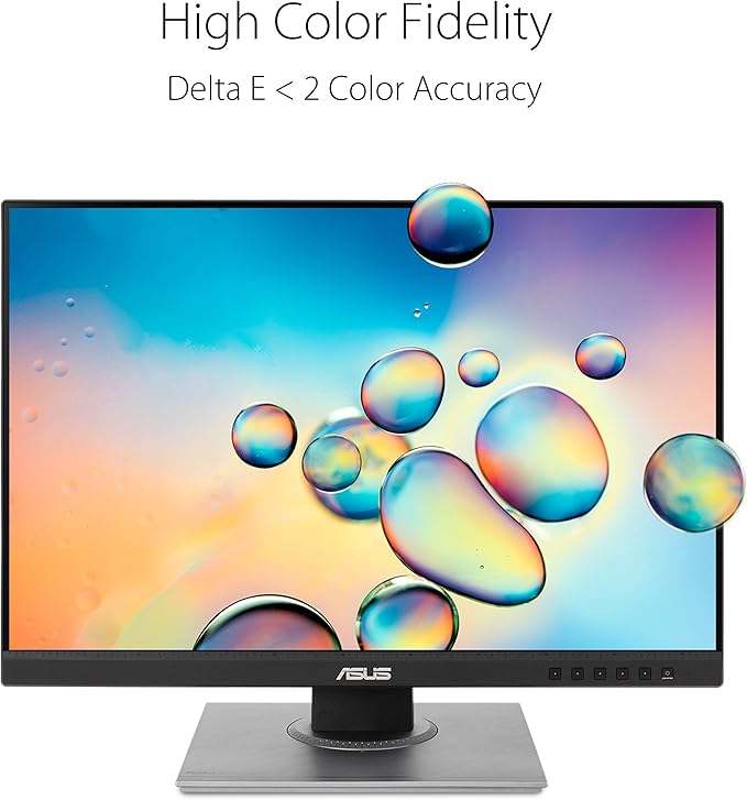 ASUS ProArt Display PA248QV 24.1” WUXGA (1920 x 1200) 16:10 Monitor, 100% sRGB/Rec.709 ΔE < 2, IPS, DisplayPort HDMI D-Sub, Calman Verified, Anti-glare, Tilt Pivot Swivel Height Adjustable, Black