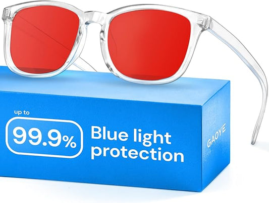 Gaoye Blue Light Glasses for Computer & Gaming - Anti UV Ray Lenses, Scratch-Resistant & Comfort Fit