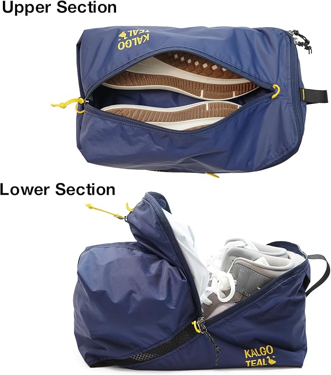 Ultralight Travel Shoe Bag 15L, Fits 2 Pairs Shoes, Large Water-Resistant Packing Cube.