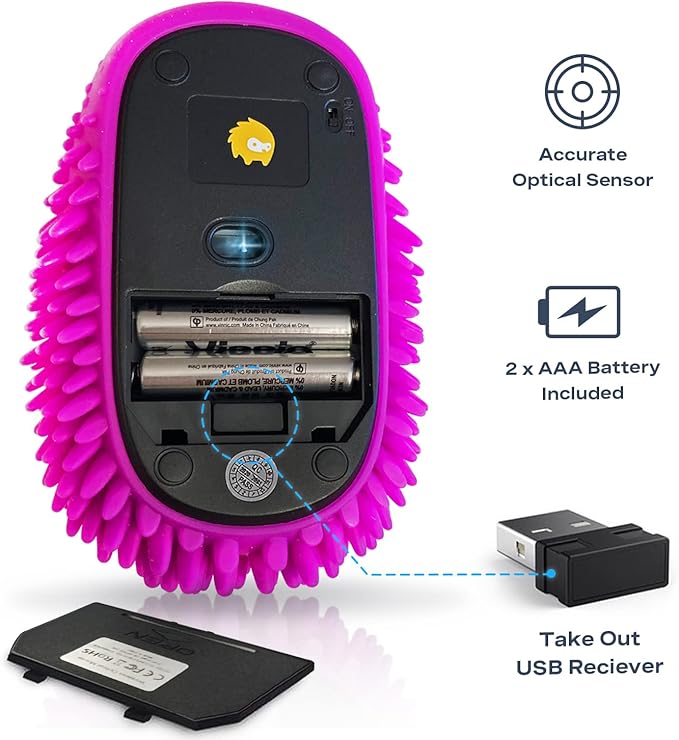 HedgeHog Health Hoglet Fidget Computer Mouse – Cute Wireless Design, Perfect Tactile Tool for Stress Relief and Focus. Combines Comfort and Functionality for a Unique and Engaging Experience.