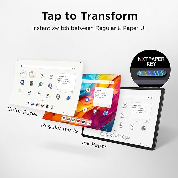 TCL NXTPAPER 14 Android Tablet, 14.3" Paper-Like Display Drawing Pad & Digital Notebook with 4096-Level Stylus & Flip Case, 8+8GB RAM, 256GB Storage, 10000mAh Battery, Multi-Window, Gray