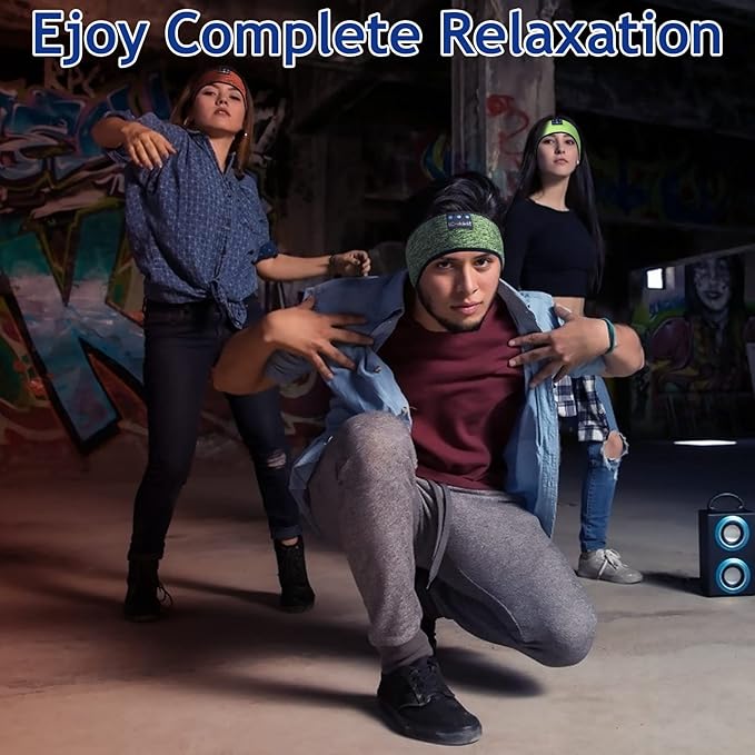 LC-dolida Sleep Headphones Bluetooth Headband Sleeping Wireless Headband Headphones with Thin HD Stereo Speakers Perfect for Side Sleepers, Sport, Yoga, Travel