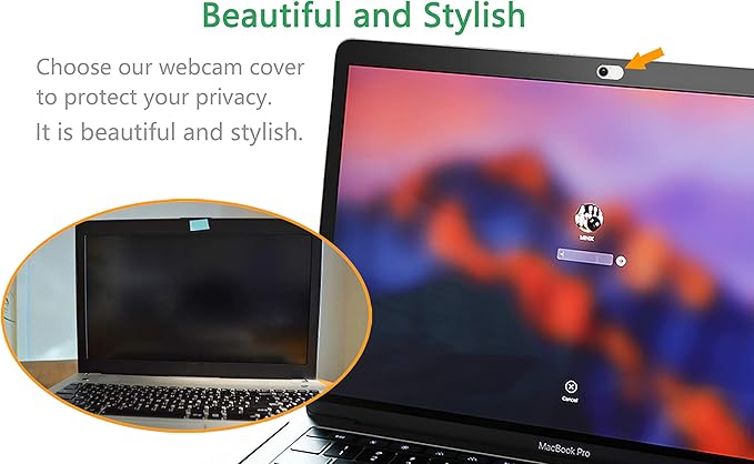 CloudValley Webcam Cover Slide, 0.023 Inch White, Web Camera Cover for MacBook Pro, MacBook air, Laptop, iMac, Desktop, PC, iPad, iPhone 8/7/6 Plus, Privacy Protection, Ultra-Thin[2 Packs]