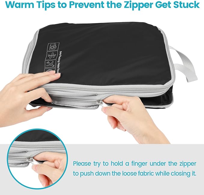 Cambond Compression Packing Cubes for Travel Women - Travel Bags Luggage Organizers Travel Essentials Compression Cubes for Travel Carry on Suitcases Organizer