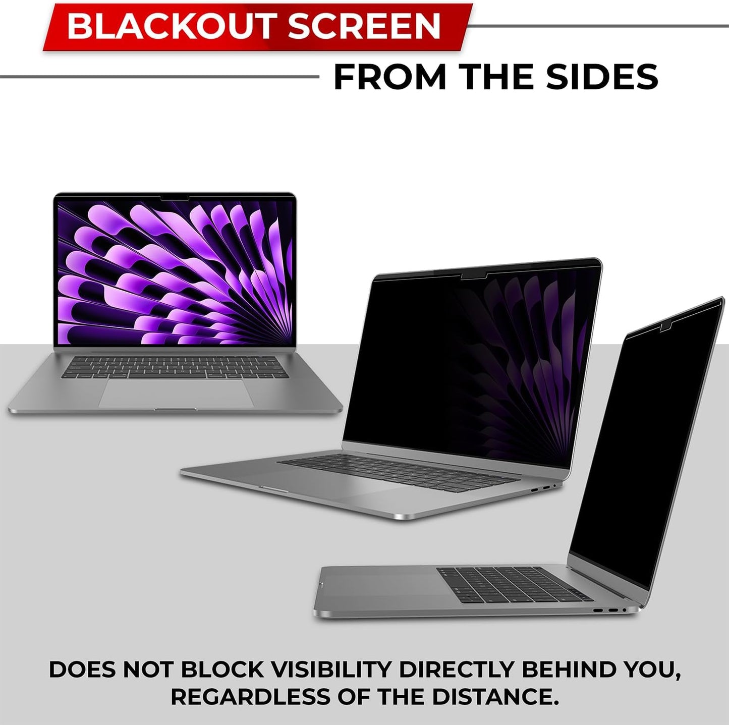 Magnetic Privacy Screen for MacBook Air 13 & 13.6 Inch (2022-2025, M2, M3, M4) Removable Laptop Privacy Filter Shield and Protector