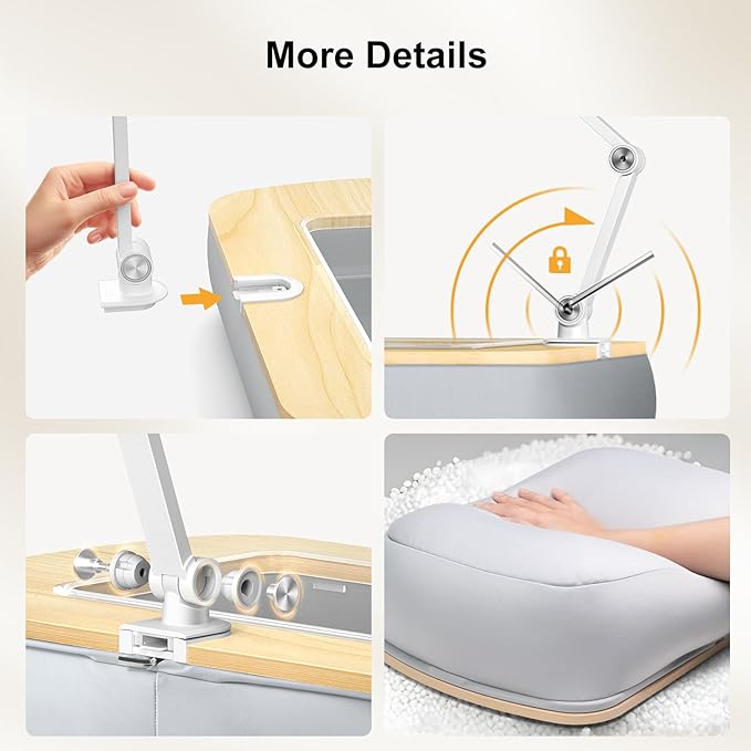 UPERGO Tablet Kindle Stand Pillow, iPad Pillow Holder for Lap with Soft Bean Bag, Fits 4.7 to 12.9 Inch Tablets, Ideal for Hands-Free Reading and Relaxation on Sofa, Couch, Bed, Car