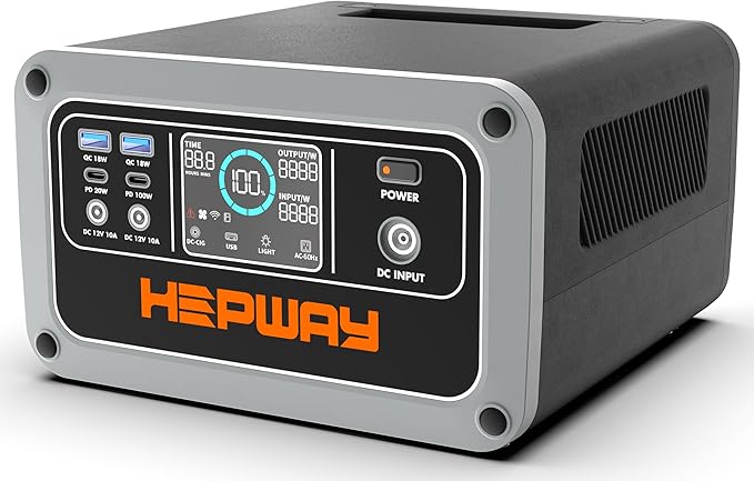 H30 Portable Power Station,300W LiFePO4 Battery,288Wh Solar Generator,2 AC 120V Outlets,PD 100W USB-C Output, 90000mah Power Bank for Hurricane Emergency Outdoor Camping RVs Home Use (Gray)