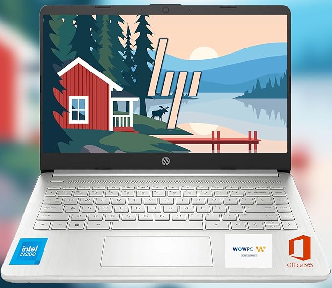 HP Ultrabook, Intel CPU, 32GB RAM, 1.6TB Storage (128GB OnBoard w/ 512GB Portable Drive + 1TB OneDrive), Up to 12 Hours Battery Life, Windows 11 Pro, Natural Silver, w/WOWPC 3-in-1 Bundle