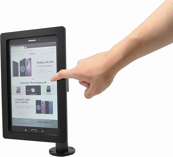 TABcare Security Anti-Theft Acrylic VESA Enclosure for Samsung Galaxy 10.5" Tablet with Wall Mount Kit (Black, TAB S4 10.5)