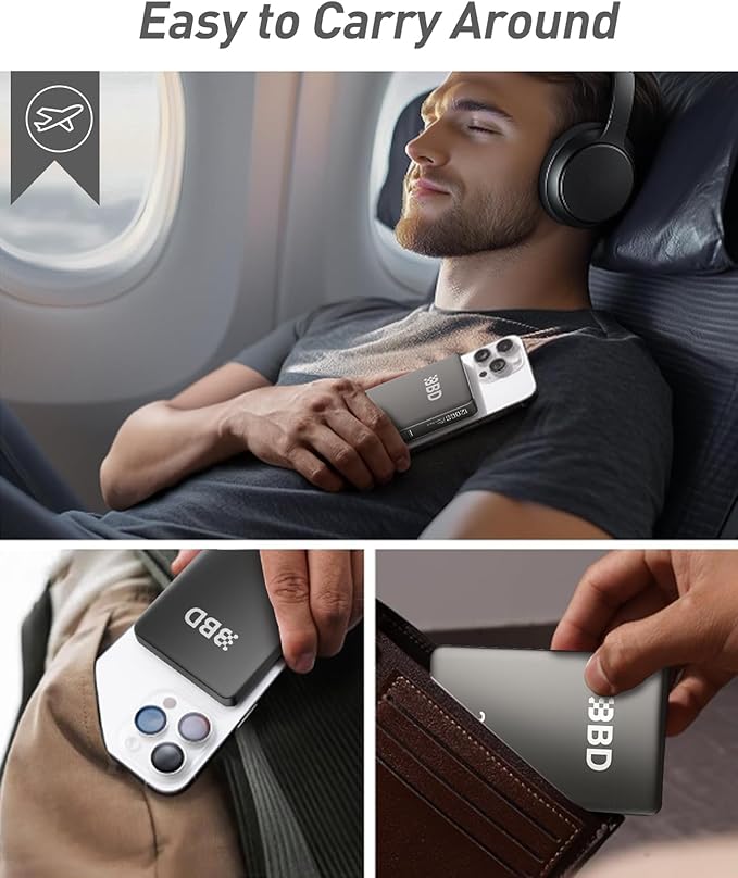 BBD Magsafe Portable Charger,10000mAh Magnetic Power Bank Fast Charging PD 20w with USB C Cable,Slim Magsafe Battery Pack Travel Essential,Wireless Power Bank for iphone 17/16/15/14/13/12 Series 1Pack