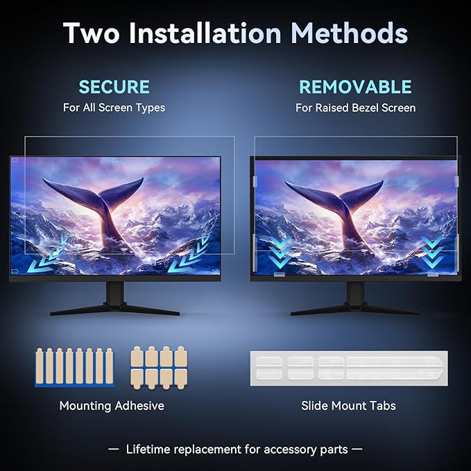 [2-Pack] 29 Inch Computer Privacy Screen Filter for 21:9 Widescreen Monitor, Removable Eye Protection Anti Glare Blue Light Filter Privacy Shield, Anti Spy Screen Protector Film 29 In