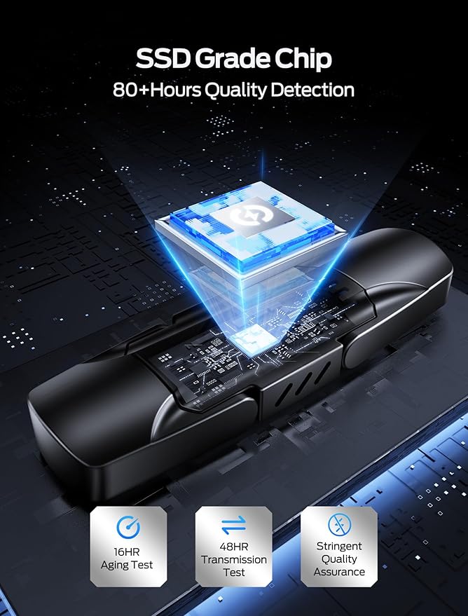 MOVE SPEED 128GB Solid State Drives, 570MB/S Read Speed External SSD with Dual Port Type C + USB 3.2 Portable SSD for iPhone 17/16/15 Series, Android, Mac, Windows