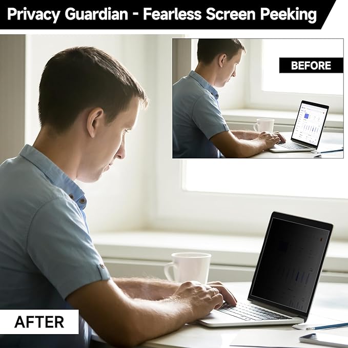 17 Inch 1920x1200 Laptop Privacy Screen (367 * 229mm), Anti Blue Light Glare & Anti Scratch Computer Privacy Shield, Not for 17.3" with 1920x1080 Resolution Laptop
